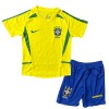 Officiële Voetbalshirt + Korte Broek Brazilië 2002-2003 Thuis Retro - Kids